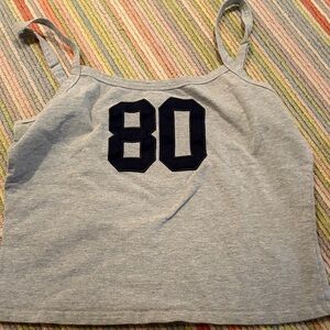 Edikted Gray Camisole with Navy '80' Print